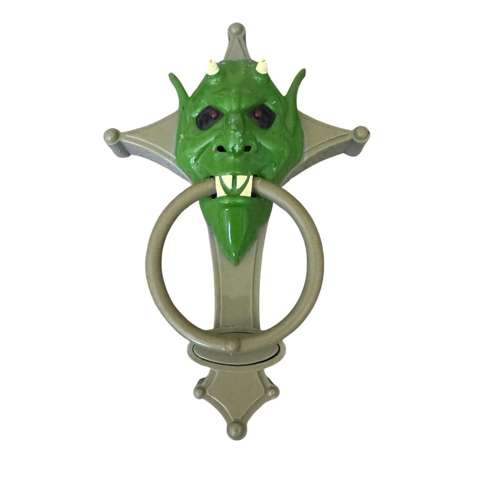 Green Devil Halloween Door Knocker Wall Decor Trendmaster Eyes Light Up Toy